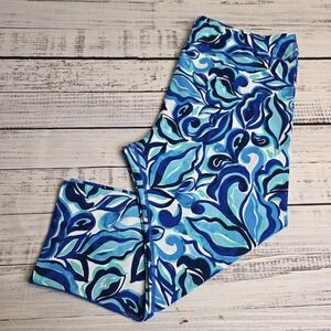 Coolibar Deep Water Swim Capris‎ Pants 2XL Blue Polyester Beach Sun Protection